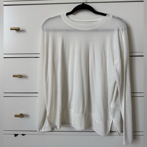Lucky Brand White Ribbed Sweater